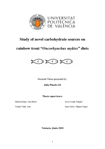 STUDY OF NOVEL CARBOHYDRATE SOURCES ON RAINBOW TROUT (ONCORHYNCHUS MYKISS) DIETS