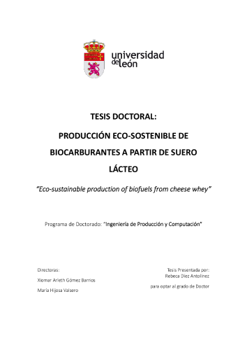 Producción eco sostenible de biocarburantes a partir de suero lácteo